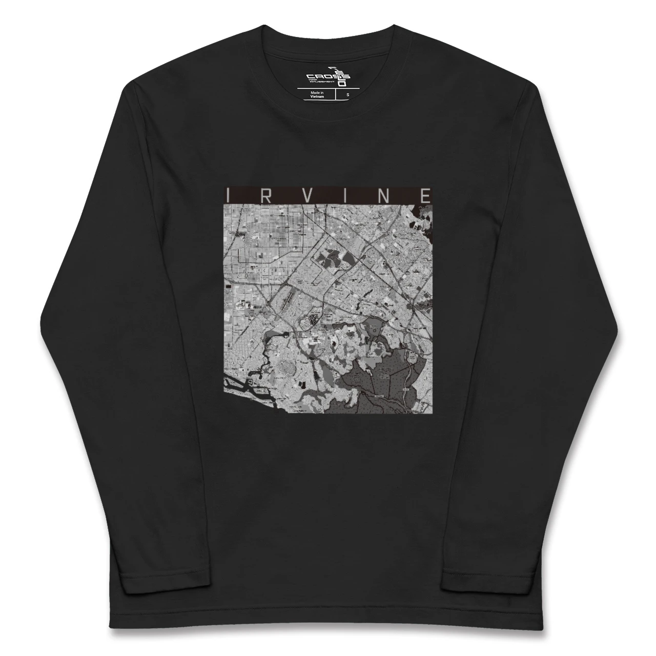 【アーバイン(アメリカ)】地図柄ロングスリーブTシャツ
