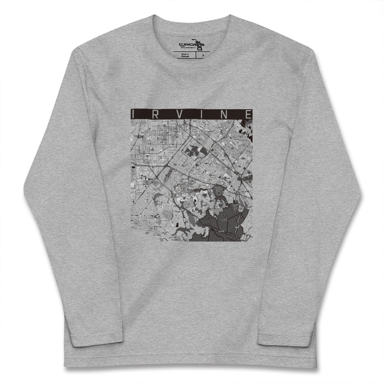 【アーバイン(アメリカ)】地図柄ロングスリーブTシャツ
