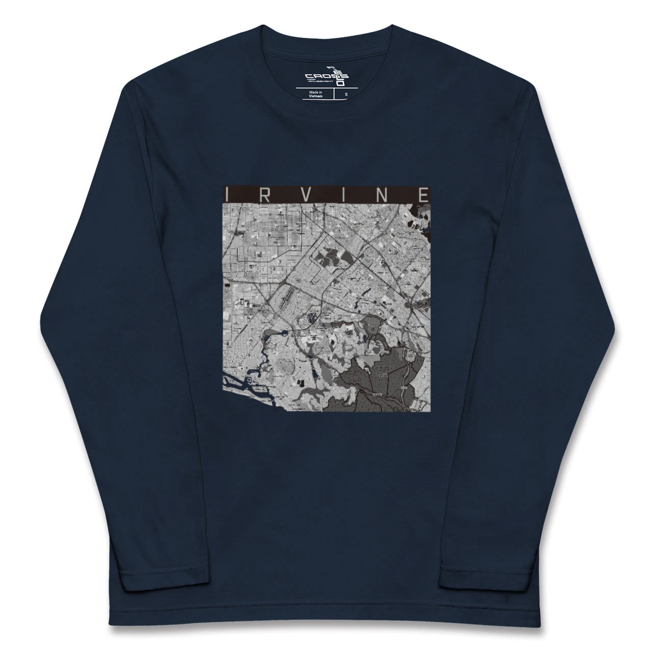 【アーバイン(アメリカ)】地図柄ロングスリーブTシャツ