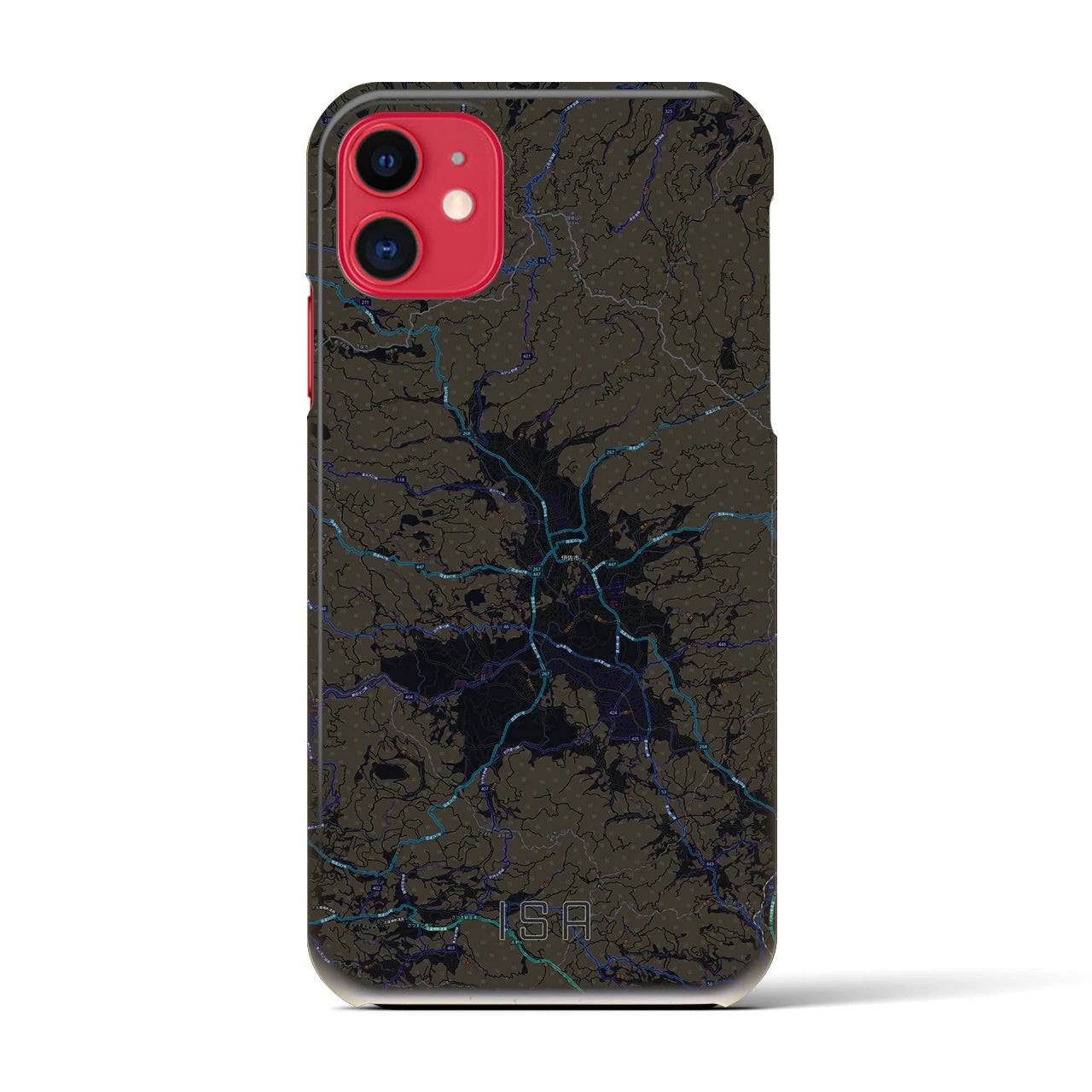 【伊佐(鹿児島県)】地図柄iPhoneケース(バックカバータイプ)