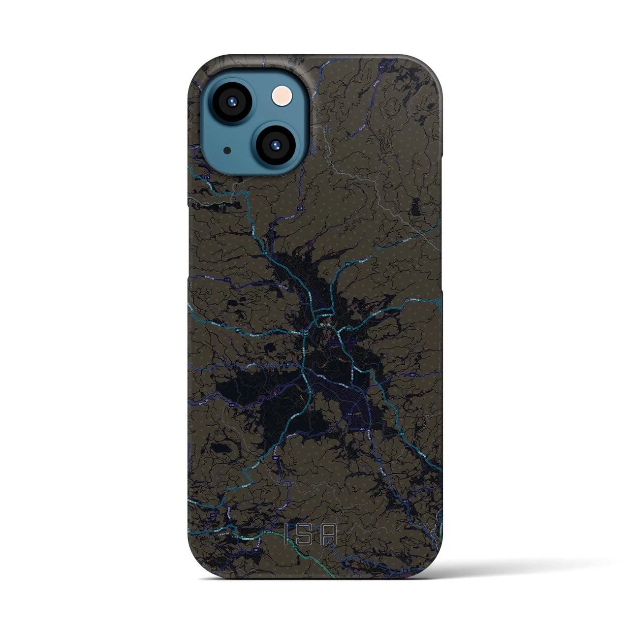 【伊佐(鹿児島県)】地図柄iPhoneケース(バックカバータイプ)
