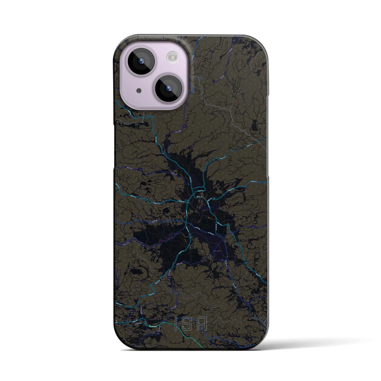 【伊佐(鹿児島県)】地図柄iPhoneケース(バックカバータイプ)