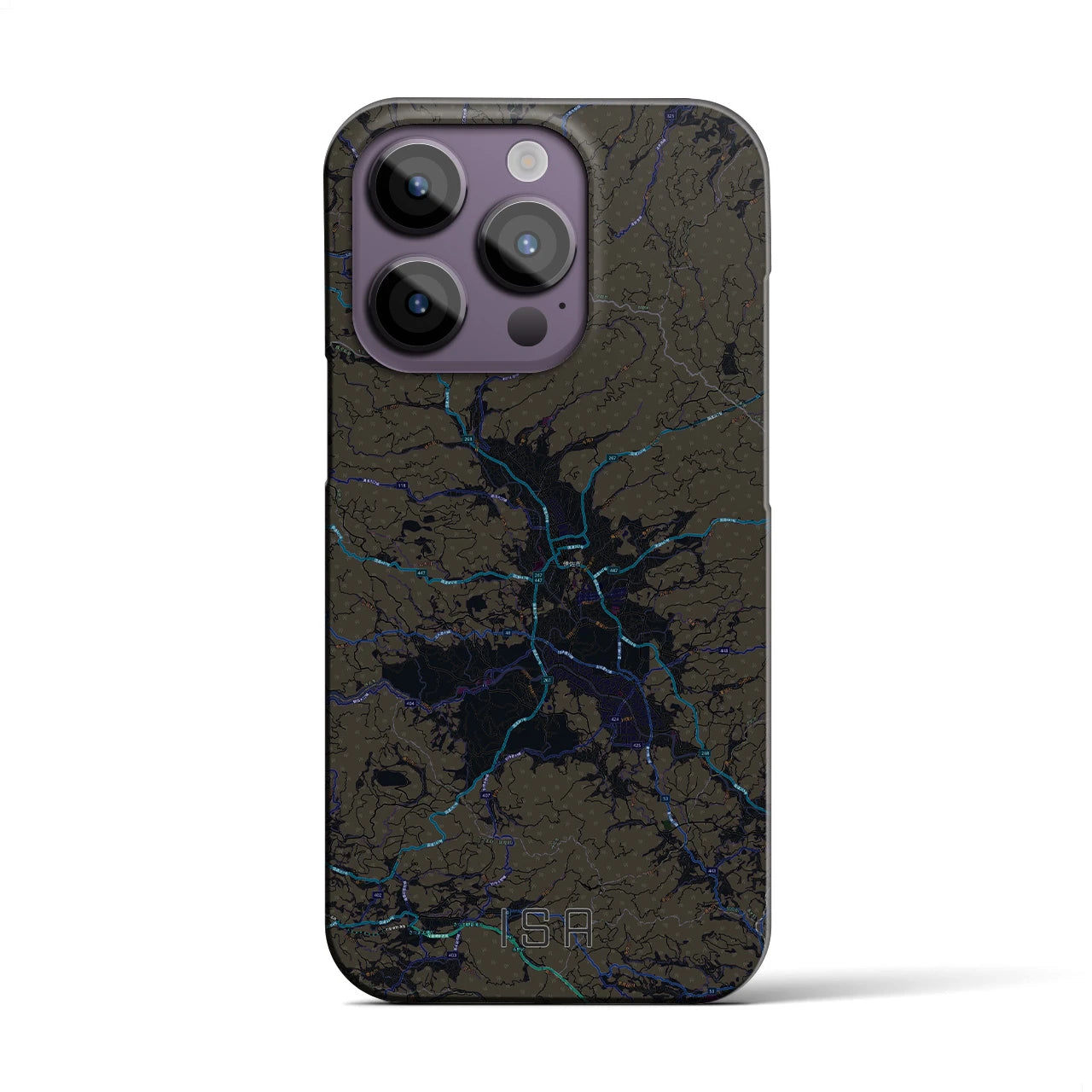 【伊佐(鹿児島県)】地図柄iPhoneケース(バックカバータイプ)