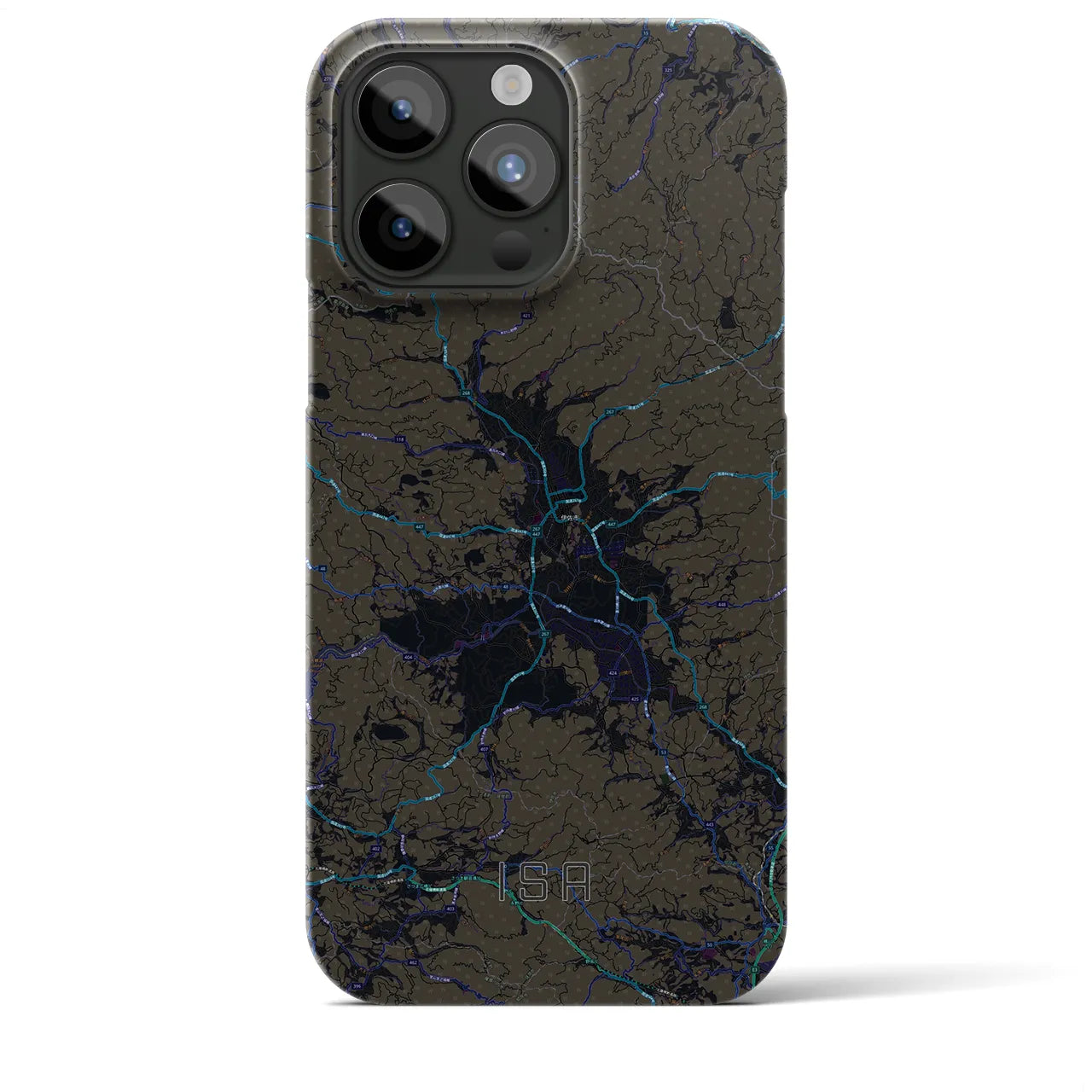 【伊佐(鹿児島県)】地図柄iPhoneケース(バックカバータイプ)