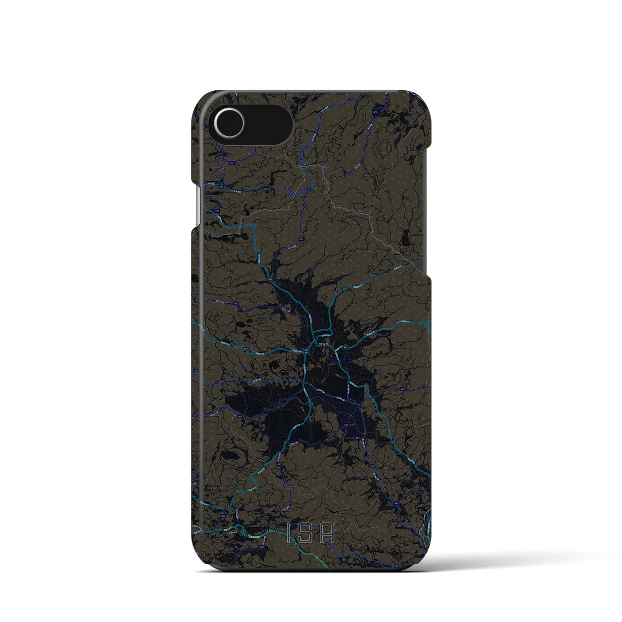 【伊佐(鹿児島県)】地図柄iPhoneケース(バックカバータイプ)