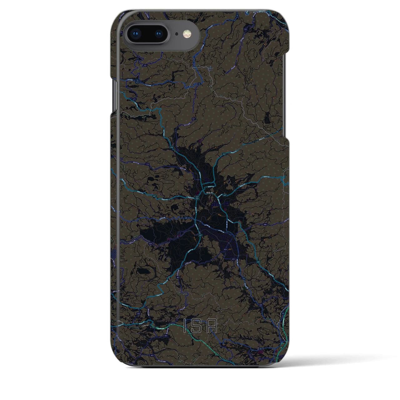 【伊佐(鹿児島県)】地図柄iPhoneケース(バックカバータイプ)