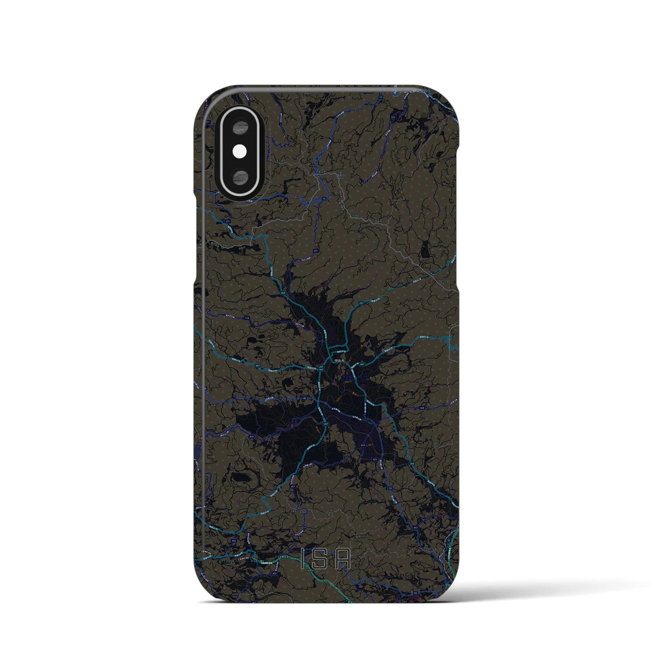 【伊佐(鹿児島県)】地図柄iPhoneケース(バックカバータイプ)