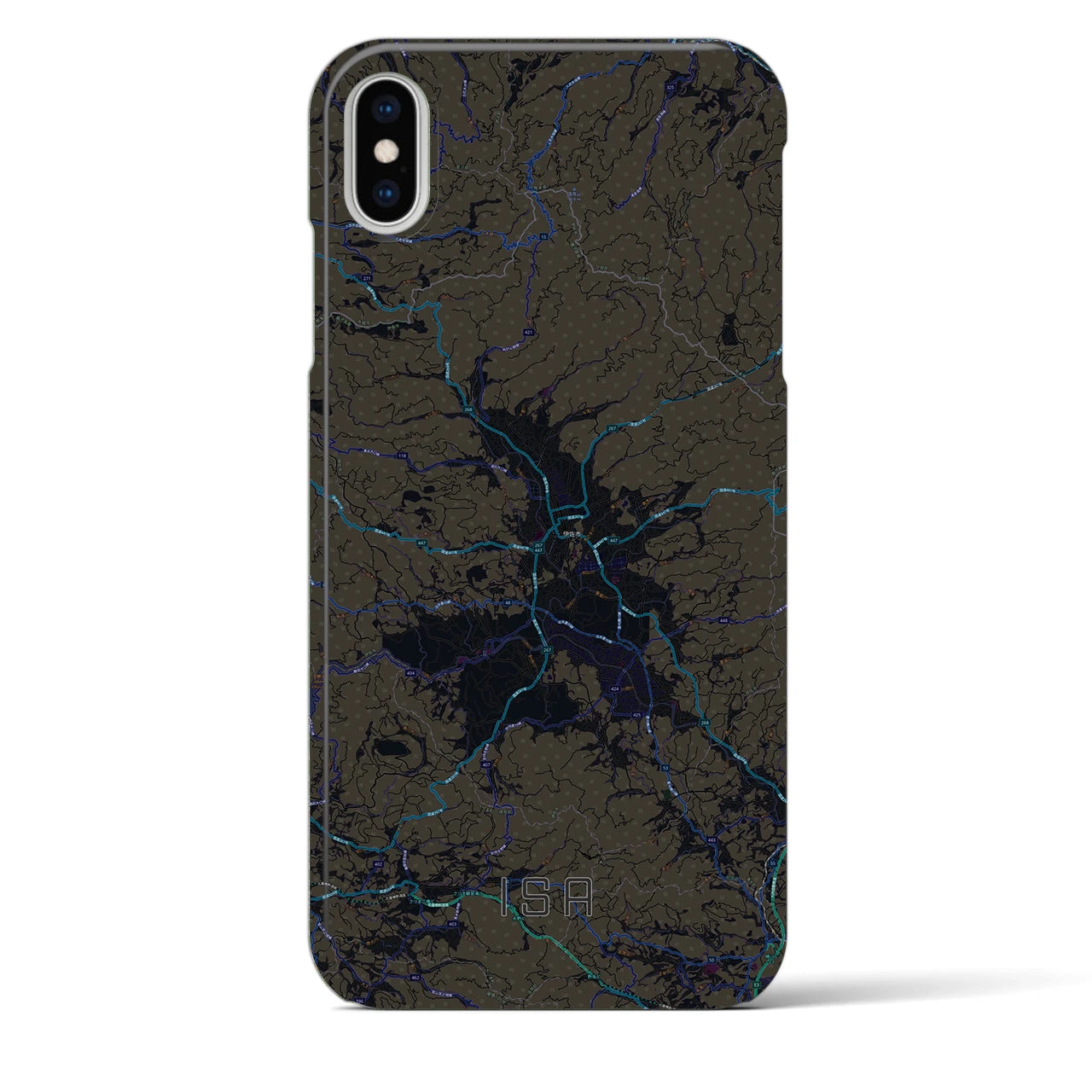 【伊佐(鹿児島県)】地図柄iPhoneケース(バックカバータイプ)