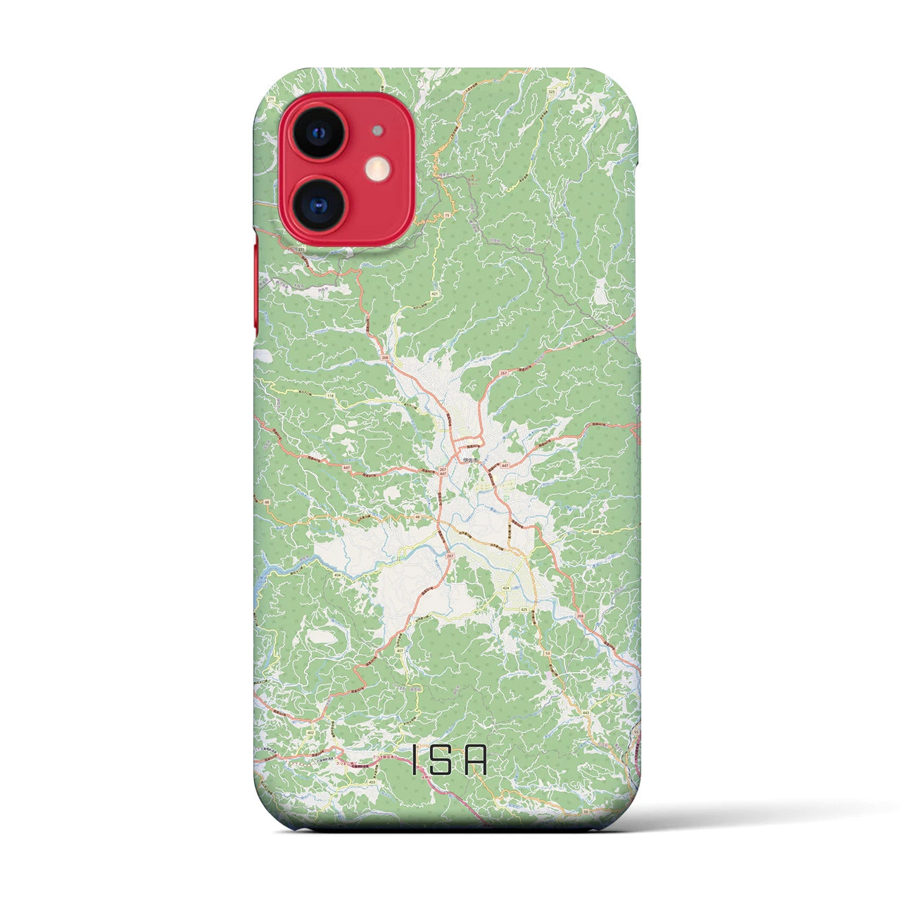 【伊佐(鹿児島県)】地図柄iPhoneケース(バックカバータイプ)