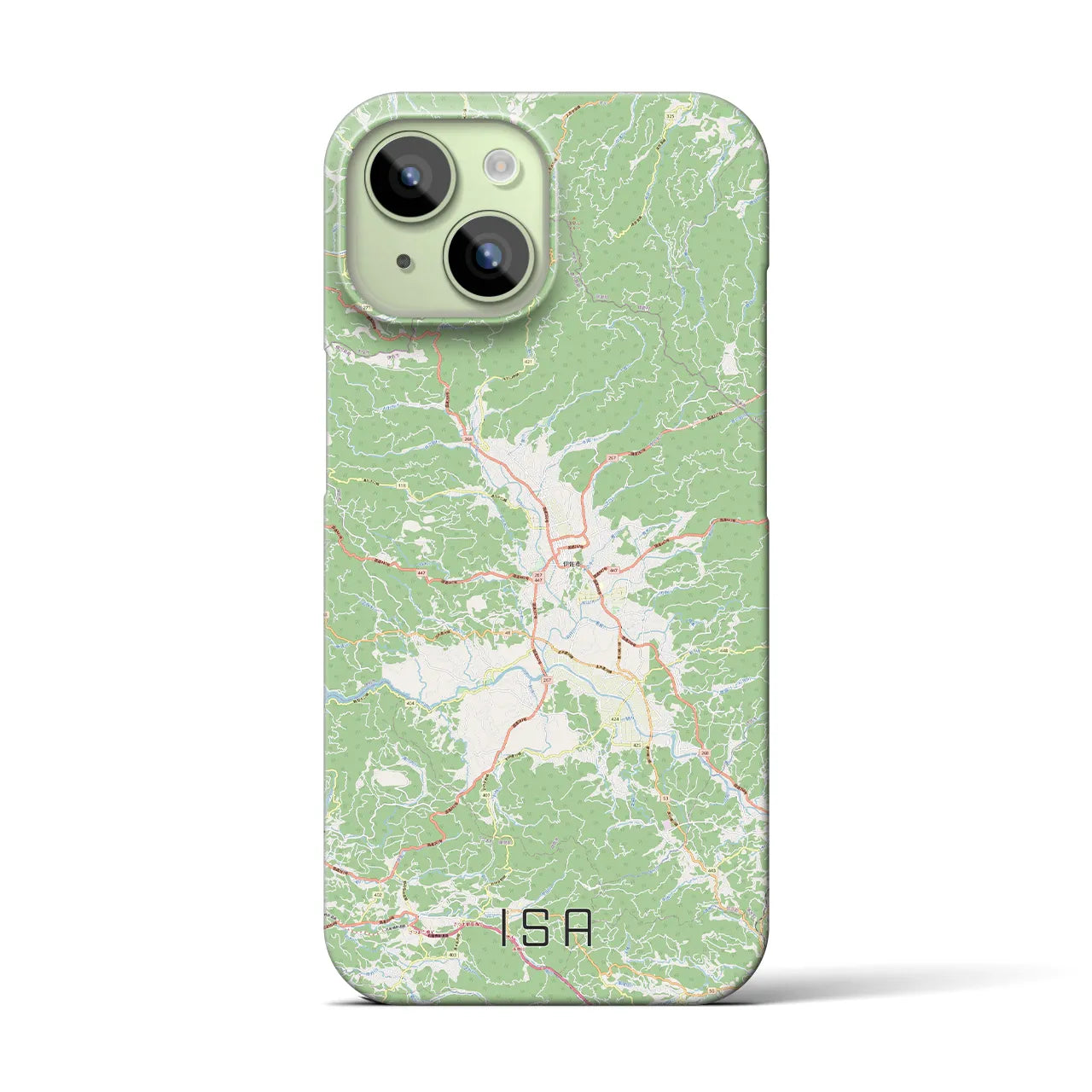 【伊佐(鹿児島県)】地図柄iPhoneケース(バックカバータイプ)