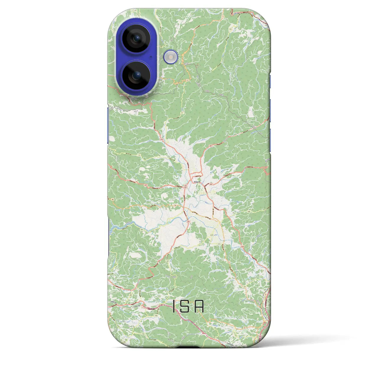 【伊佐(鹿児島県)】地図柄iPhoneケース(バックカバータイプ)ナチュラル・iPhone 16 Pro Max 用