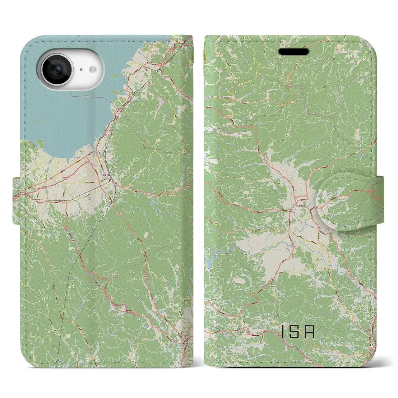 【伊佐(鹿児島県)】地図柄iPhoneケース(手帳タイプ)
