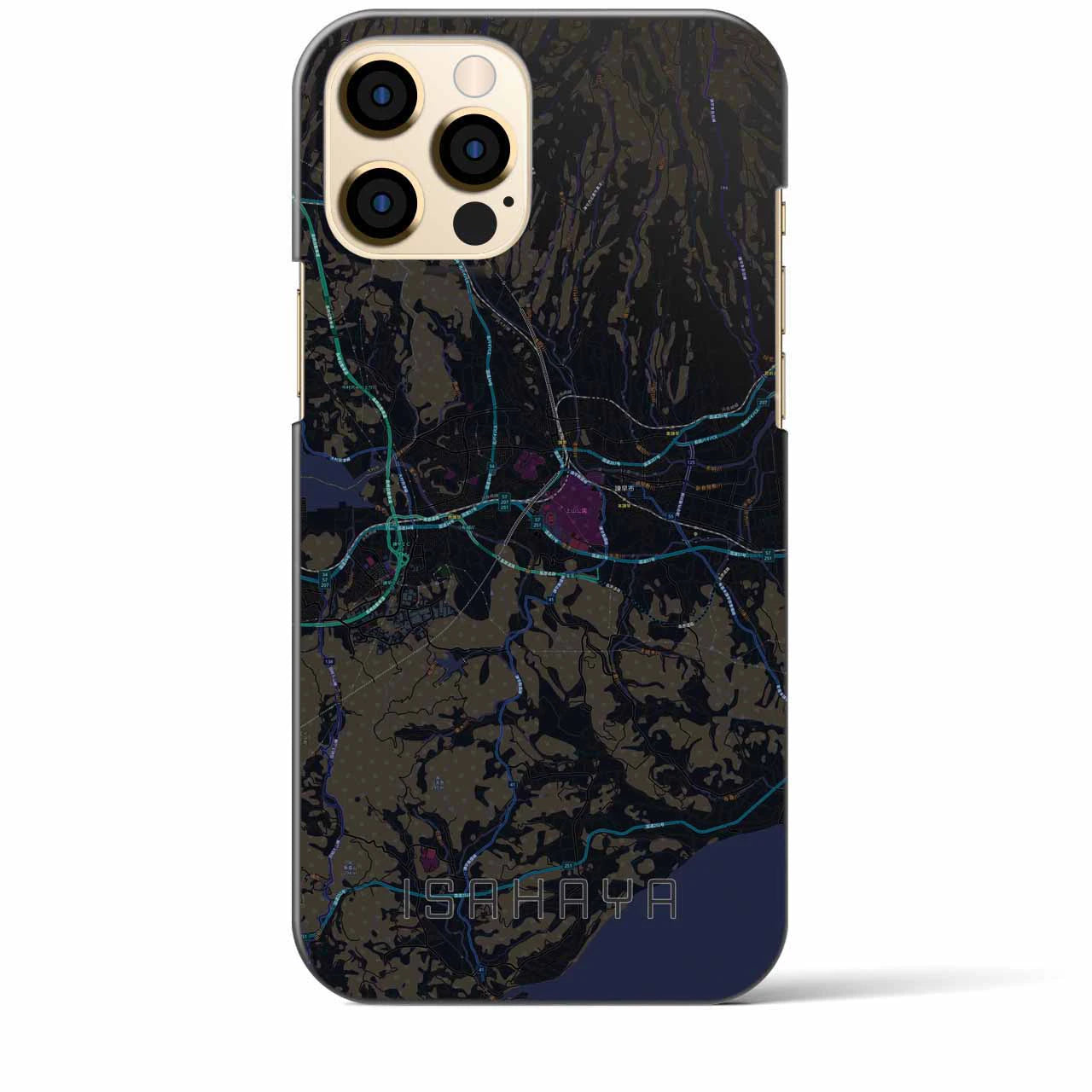 【諫早(長崎県)】地図柄iPhoneケース(バックカバータイプ)