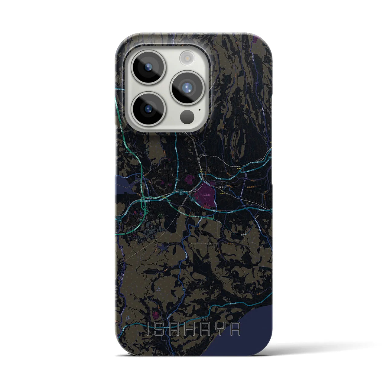 【諫早(長崎県)】地図柄iPhoneケース(バックカバータイプ)