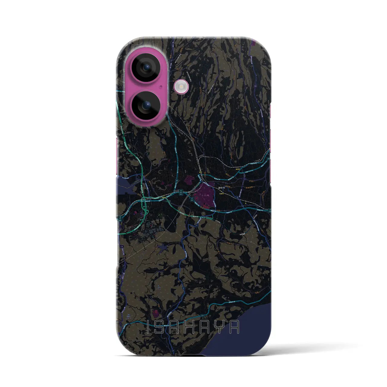 【諫早(長崎県)】地図柄iPhoneケース(バックカバータイプ)
