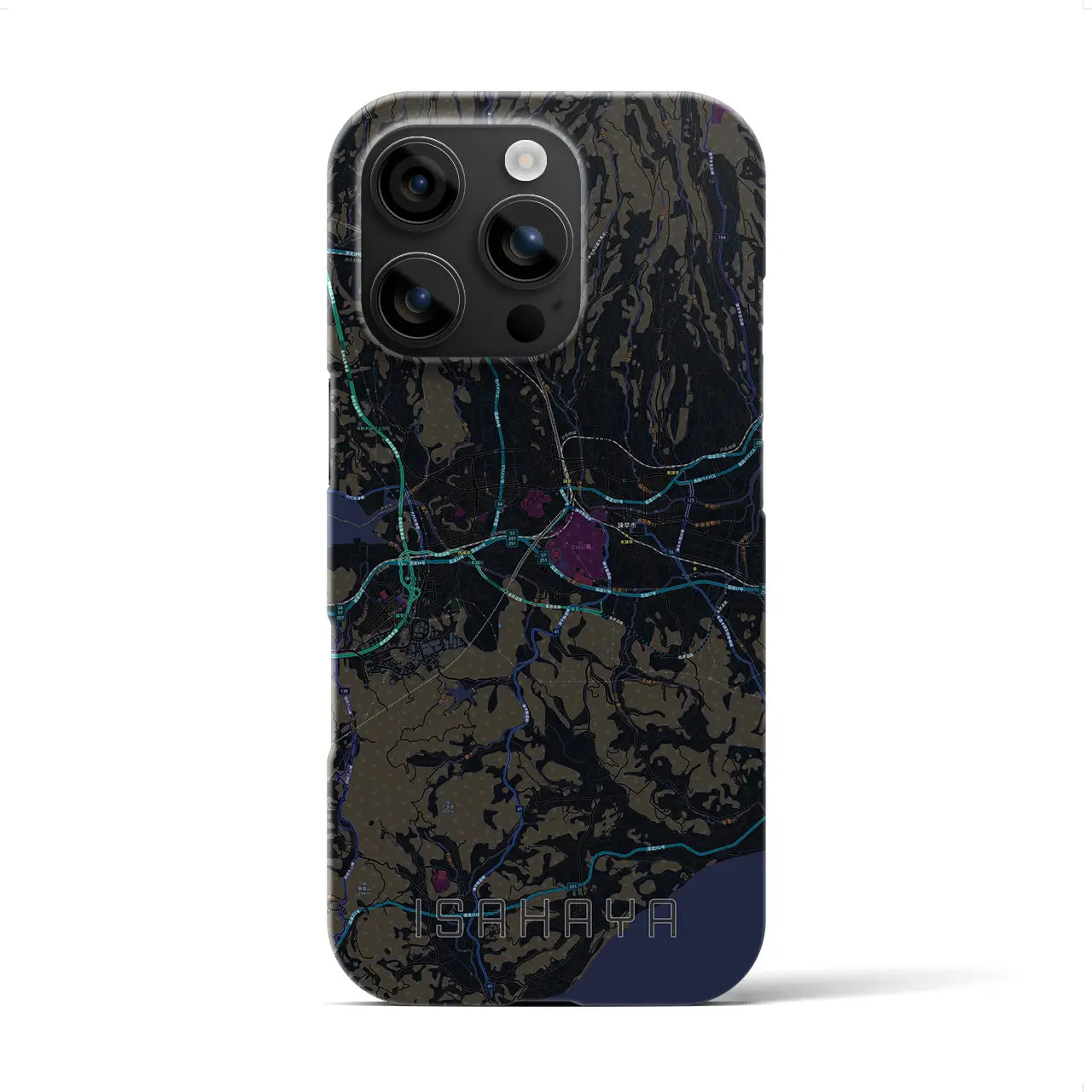 【諫早(長崎県)】地図柄iPhoneケース(バックカバータイプ)