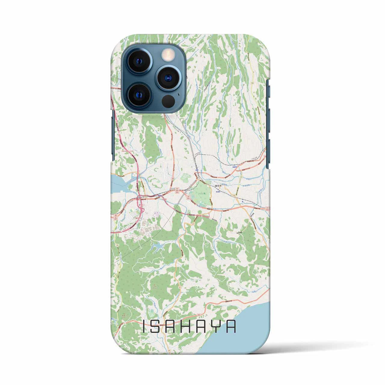 【諫早(長崎県)】地図柄iPhoneケース(バックカバータイプ)