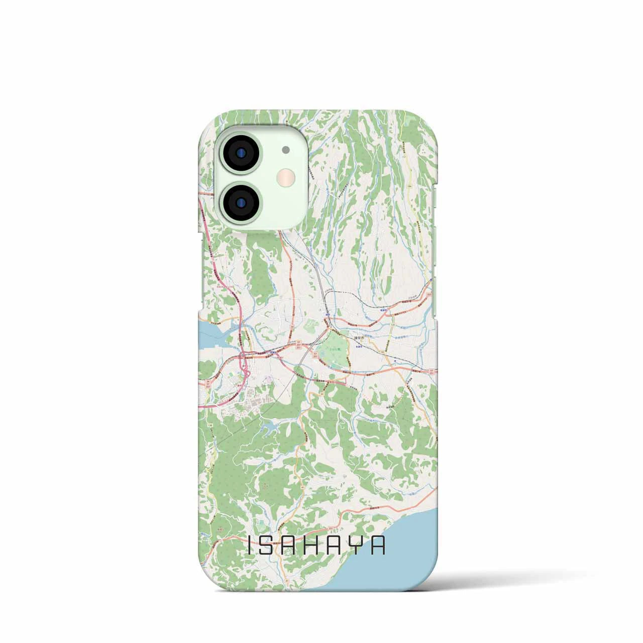 【諫早(長崎県)】地図柄iPhoneケース(バックカバータイプ)