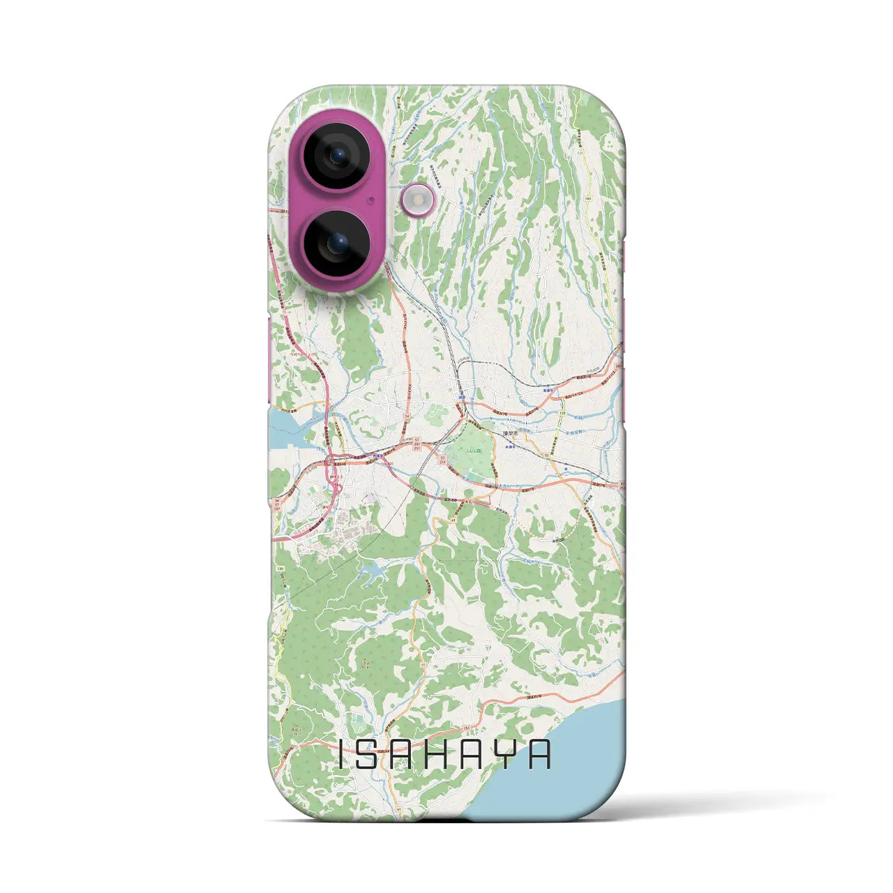 【諫早(長崎県)】地図柄iPhoneケース(バックカバータイプ)