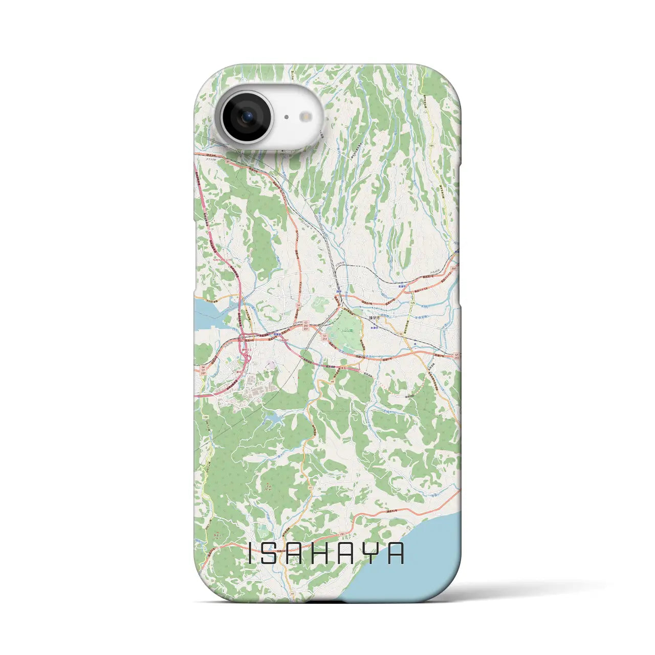 【諫早(長崎県)】地図柄iPhoneケース(バックカバータイプ)