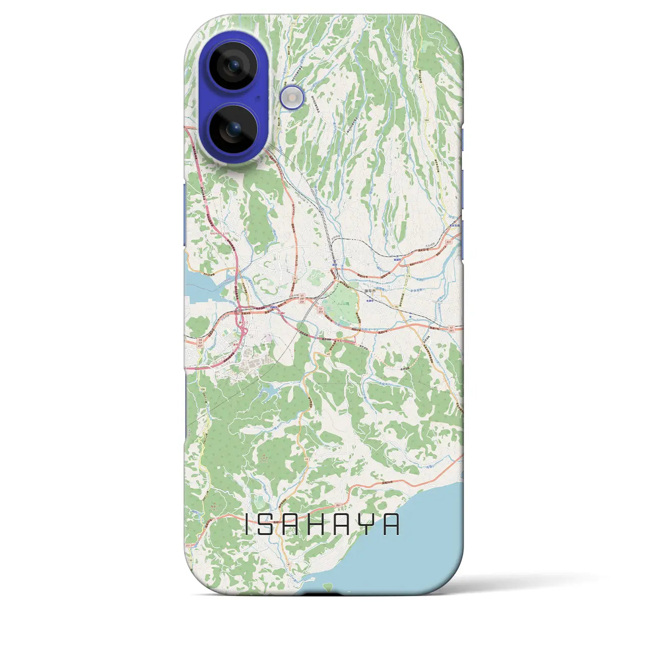 【諫早(長崎県)】地図柄iPhoneケース(バックカバータイプ)ナチュラル・iPhone 16 Pro Max 用
