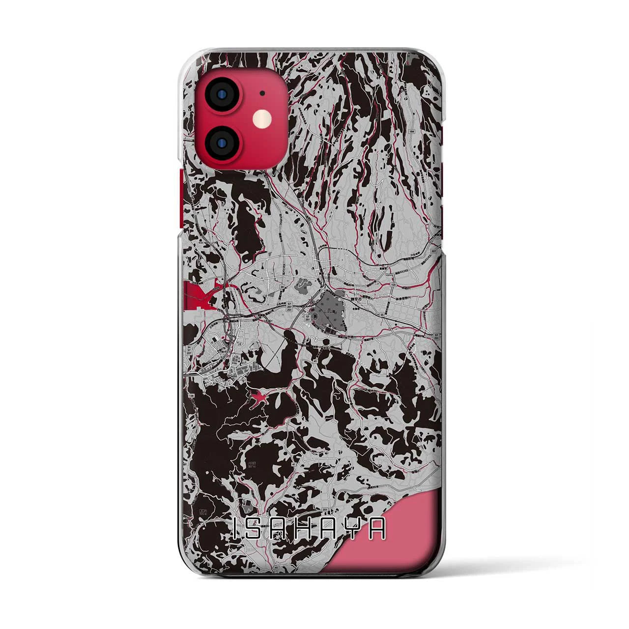 【諫早(長崎県)】地図柄iPhoneケース(クリアタイプ)