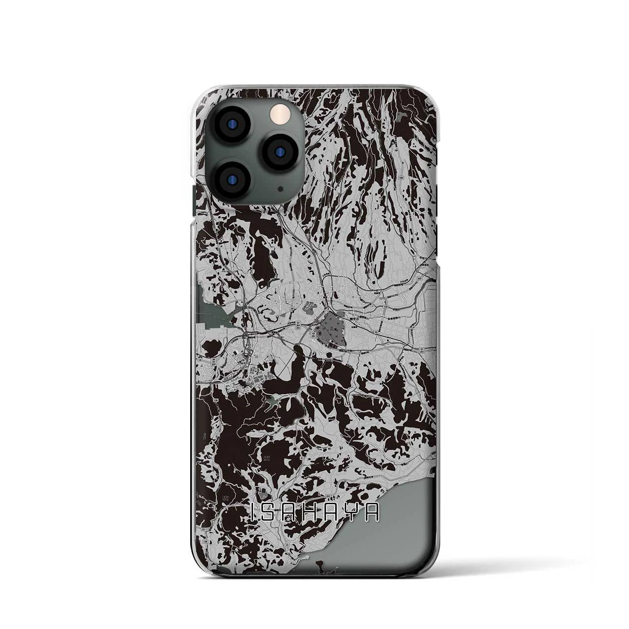 【諫早(長崎県)】地図柄iPhoneケース(クリアタイプ)