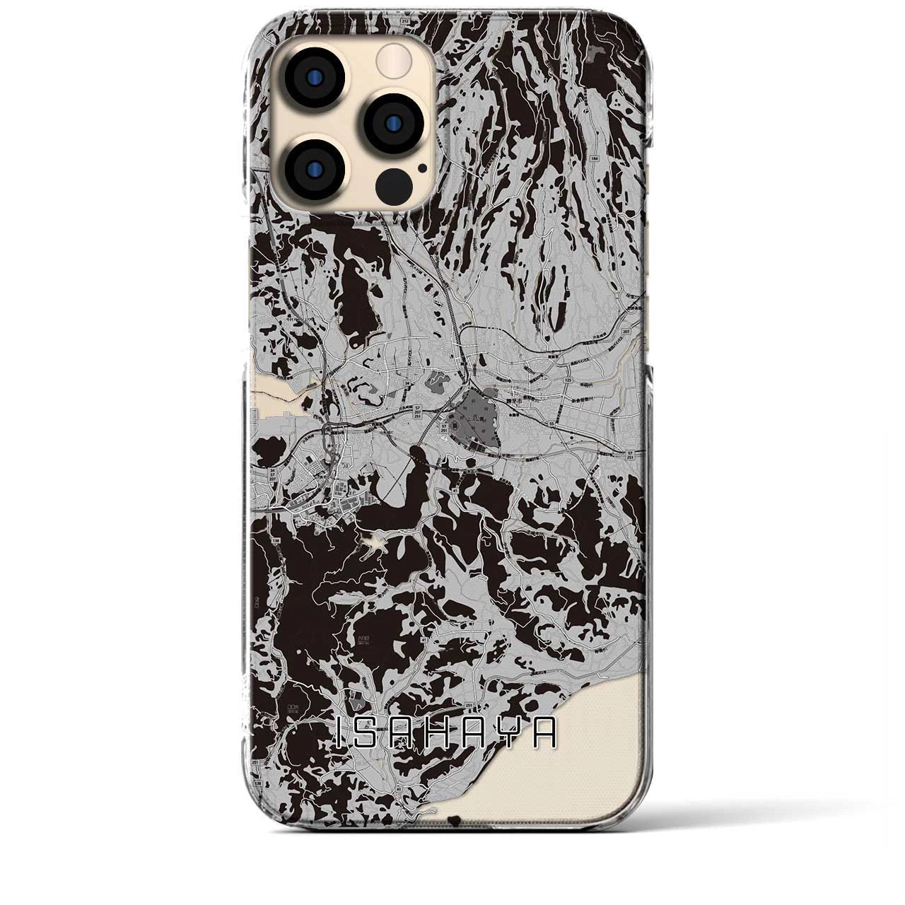 【諫早(長崎県)】地図柄iPhoneケース(クリアタイプ)