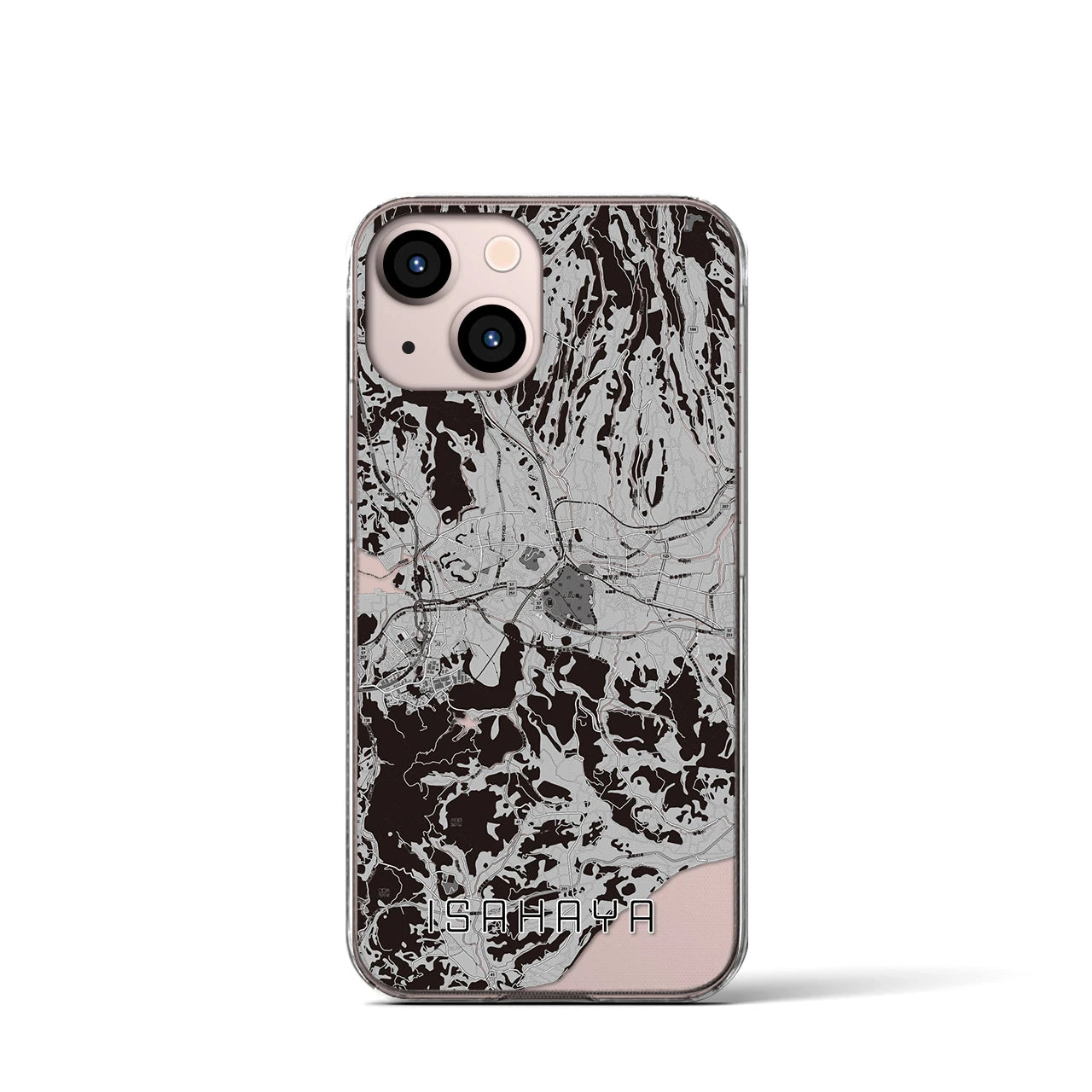 【諫早(長崎県)】地図柄iPhoneケース(クリアタイプ)