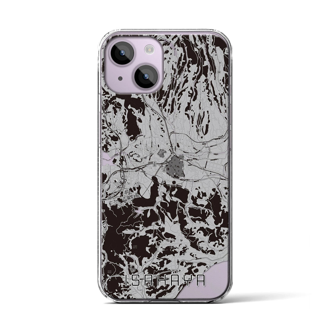 【諫早(長崎県)】地図柄iPhoneケース(クリアタイプ)