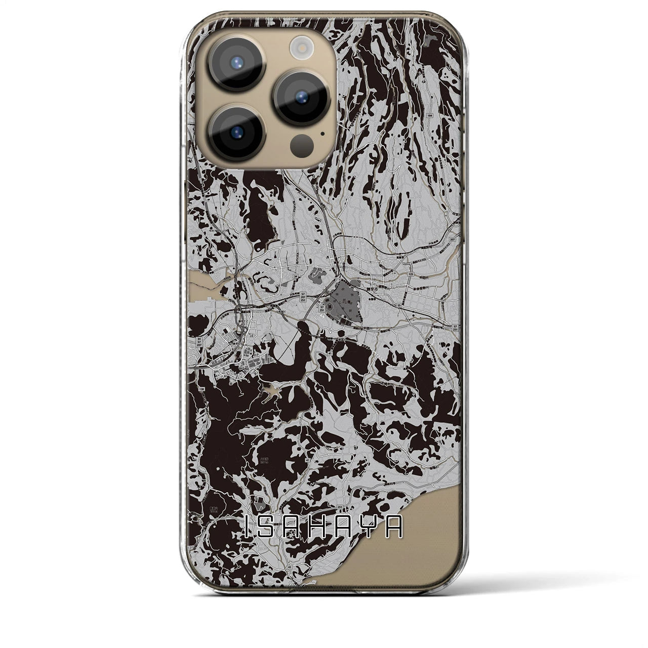 【諫早(長崎県)】地図柄iPhoneケース(クリアタイプ)