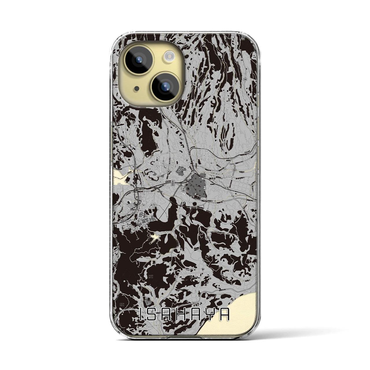 【諫早(長崎県)】地図柄iPhoneケース(クリアタイプ)