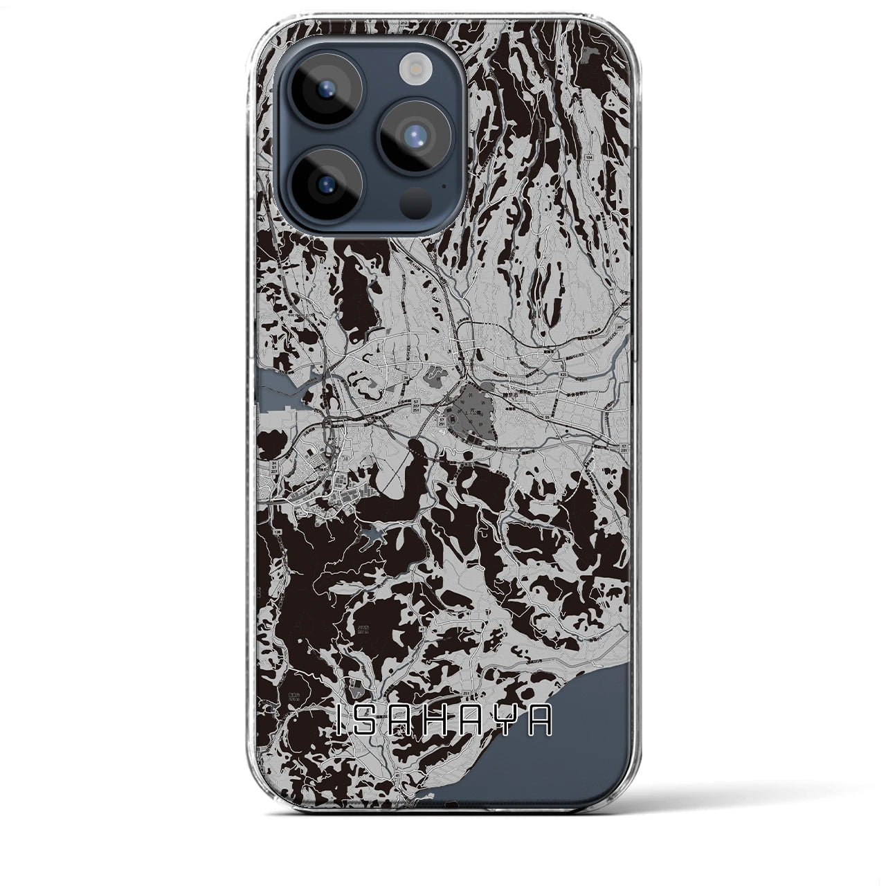 【諫早(長崎県)】地図柄iPhoneケース(クリアタイプ)