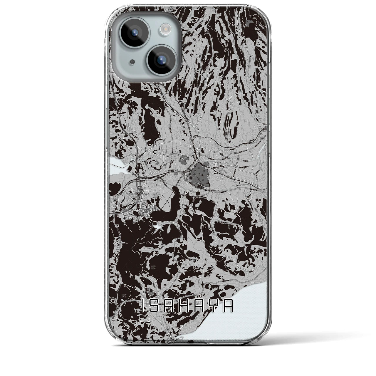 【諫早(長崎県)】地図柄iPhoneケース(クリアタイプ)