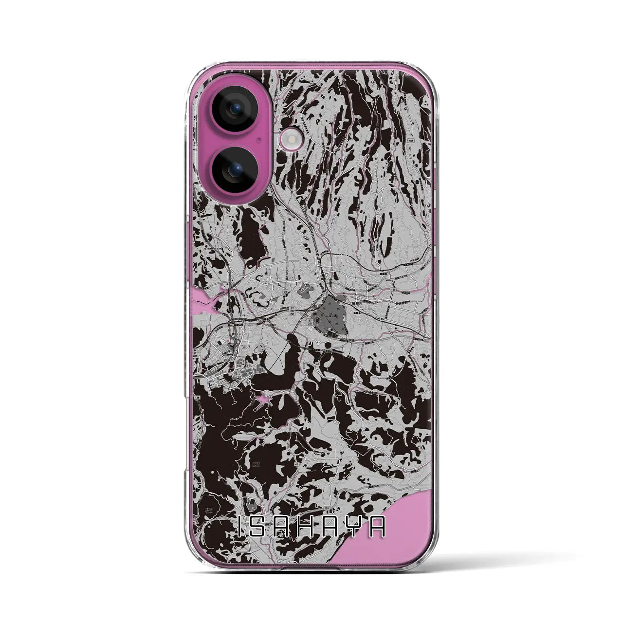 【諫早(長崎県)】地図柄iPhoneケース(クリアタイプ)