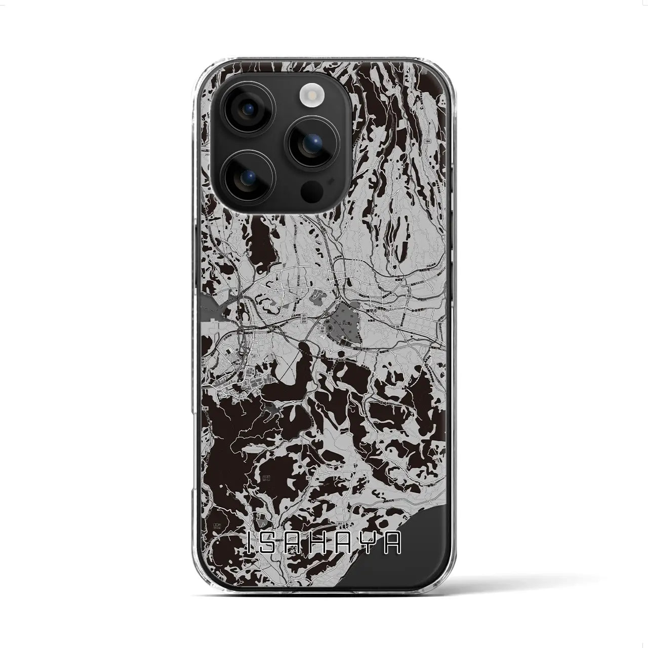 【諫早(長崎県)】地図柄iPhoneケース(クリアタイプ)