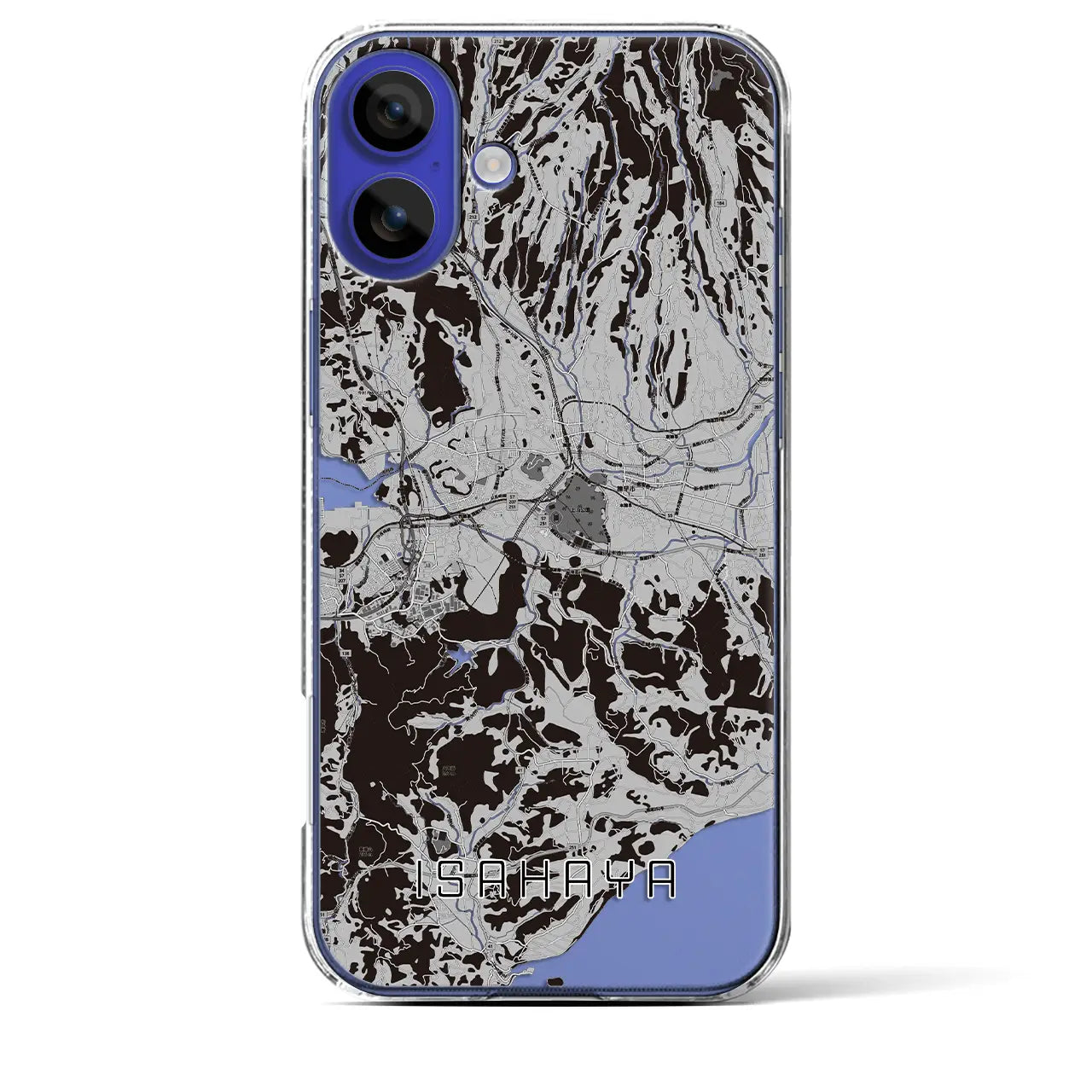 【諫早(長崎県)】地図柄iPhoneケース(クリアタイプ)