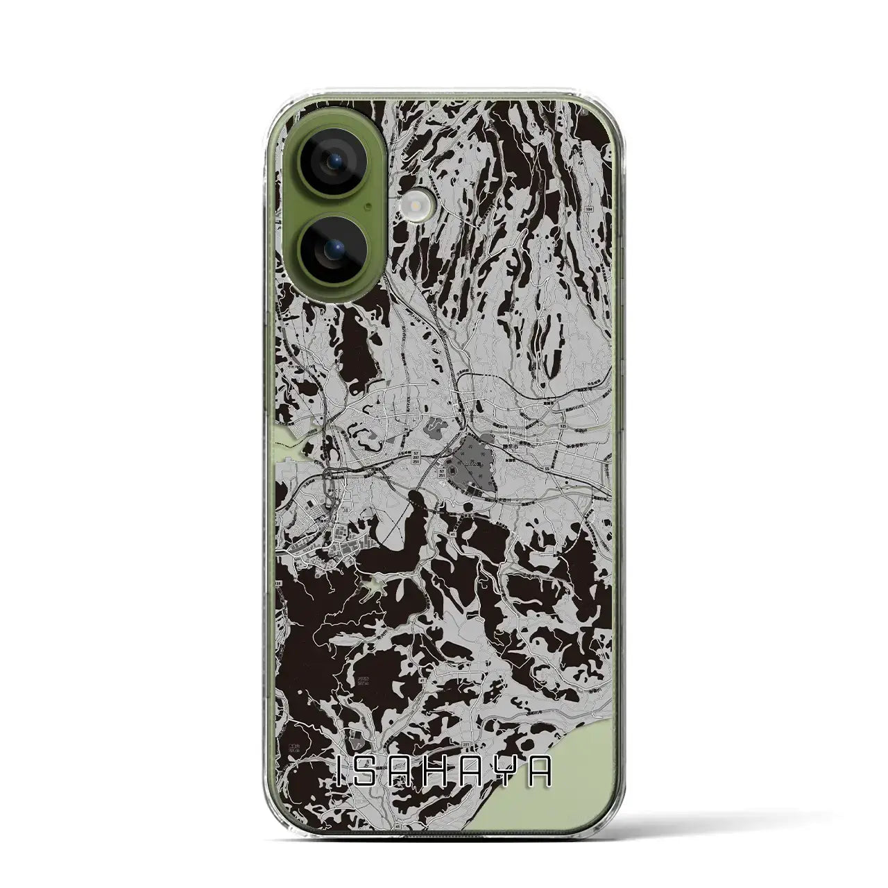 【諫早(長崎県)】地図柄iPhoneケース(クリアタイプ)