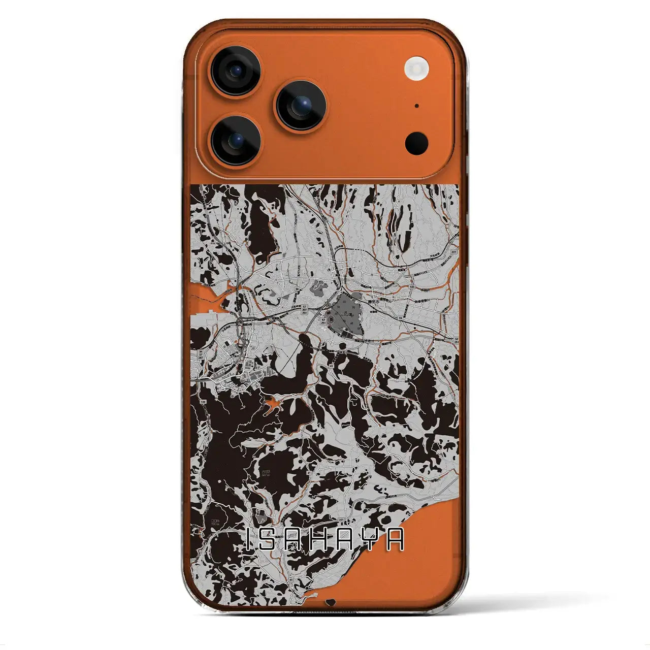 【諫早(長崎県)】地図柄iPhoneケース(クリアタイプ)