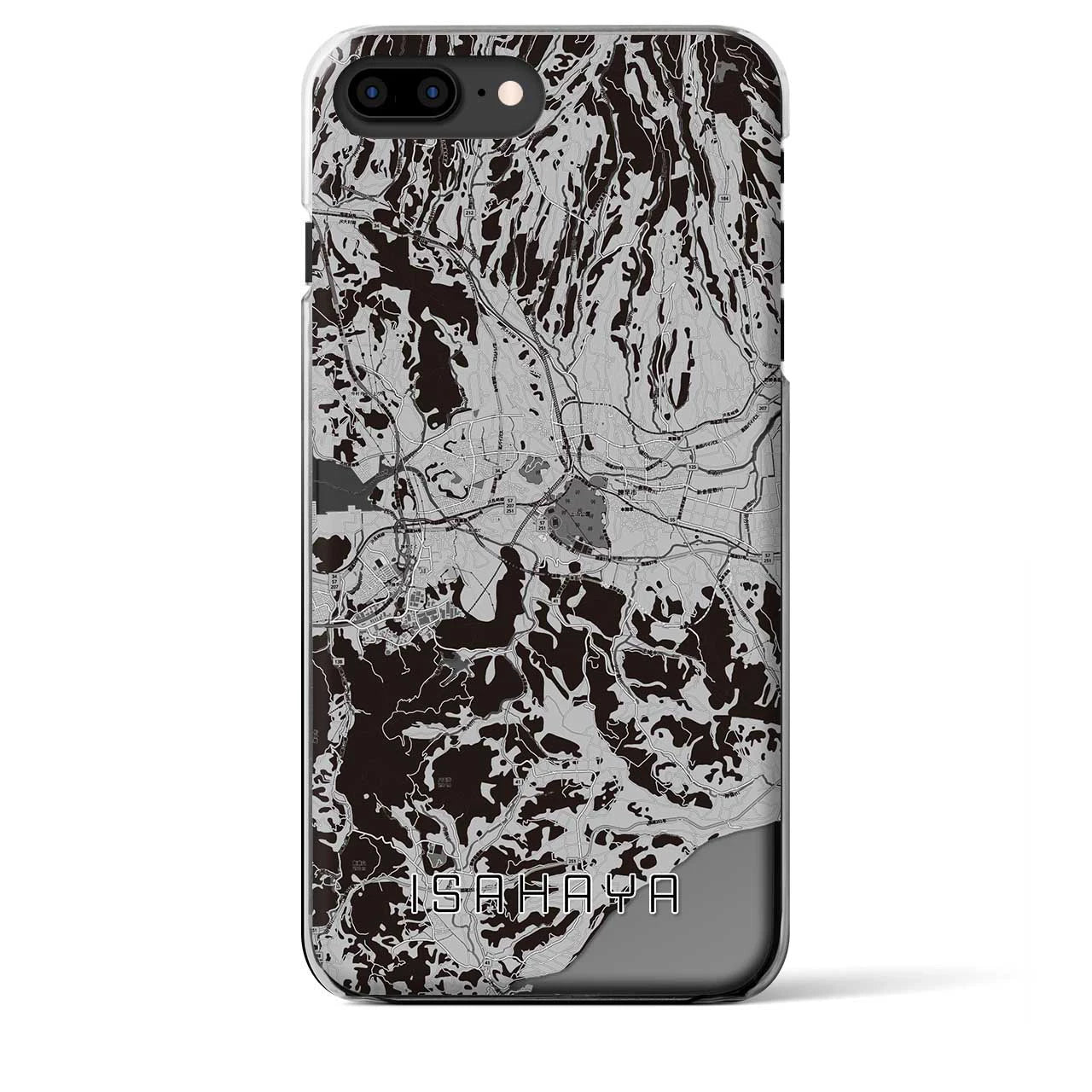 【諫早(長崎県)】地図柄iPhoneケース(クリアタイプ)