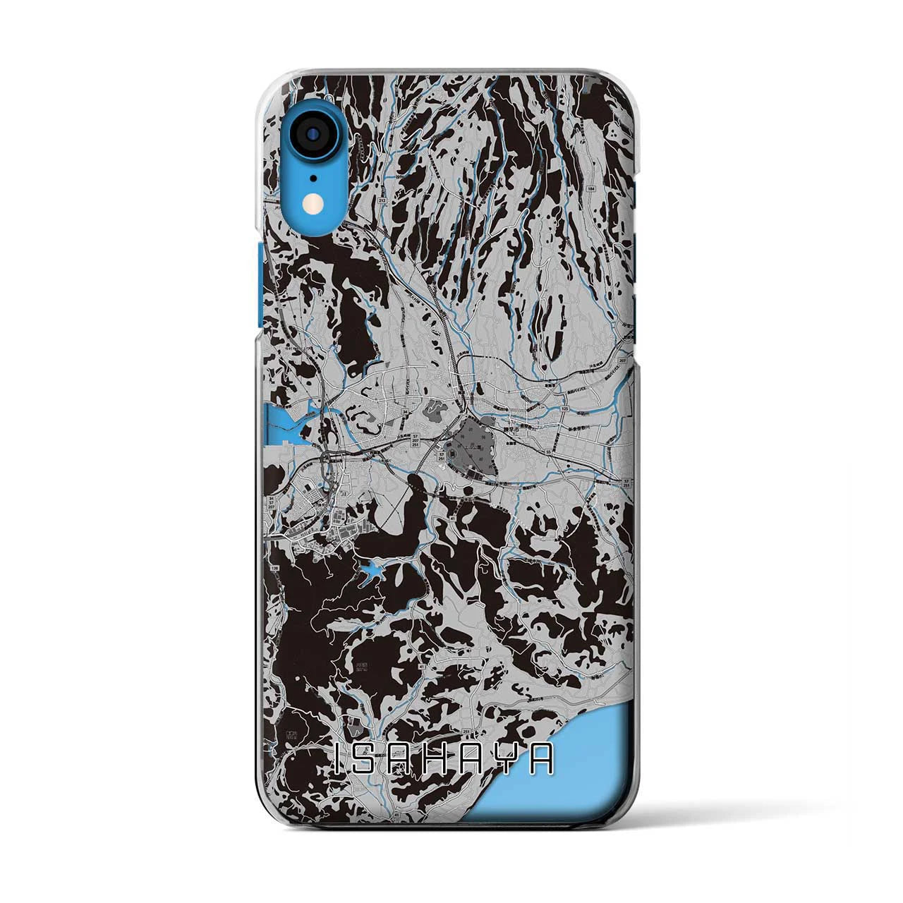 【諫早(長崎県)】地図柄iPhoneケース(クリアタイプ)