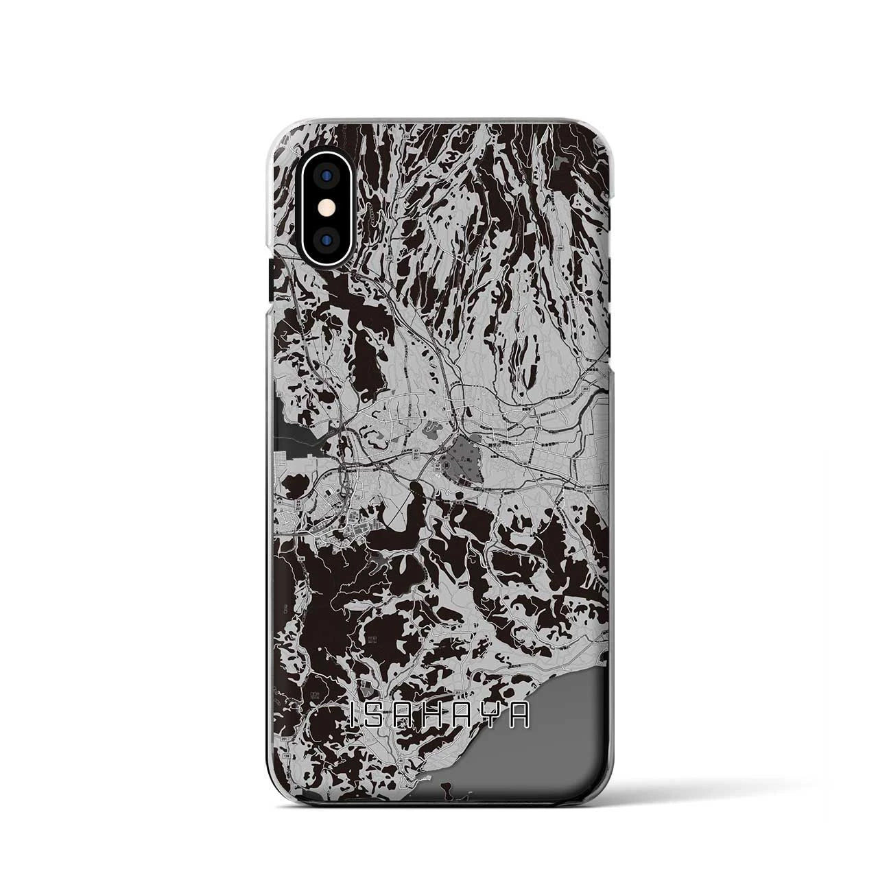 【諫早(長崎県)】地図柄iPhoneケース(クリアタイプ)