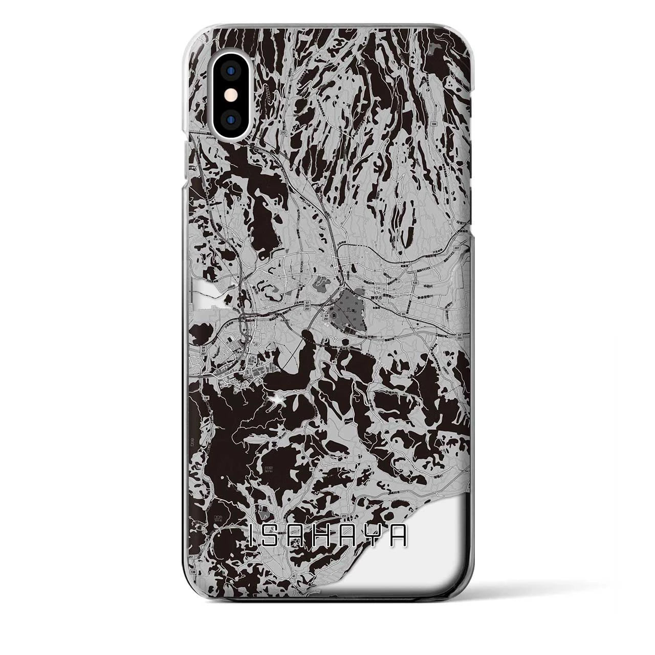 【諫早(長崎県)】地図柄iPhoneケース(クリアタイプ)