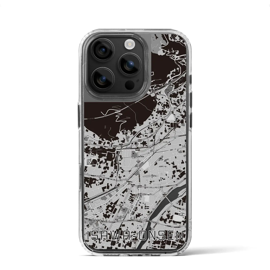 【石和温泉(山梨県)】地図柄iPhoneケース(MagSafeタイプ)