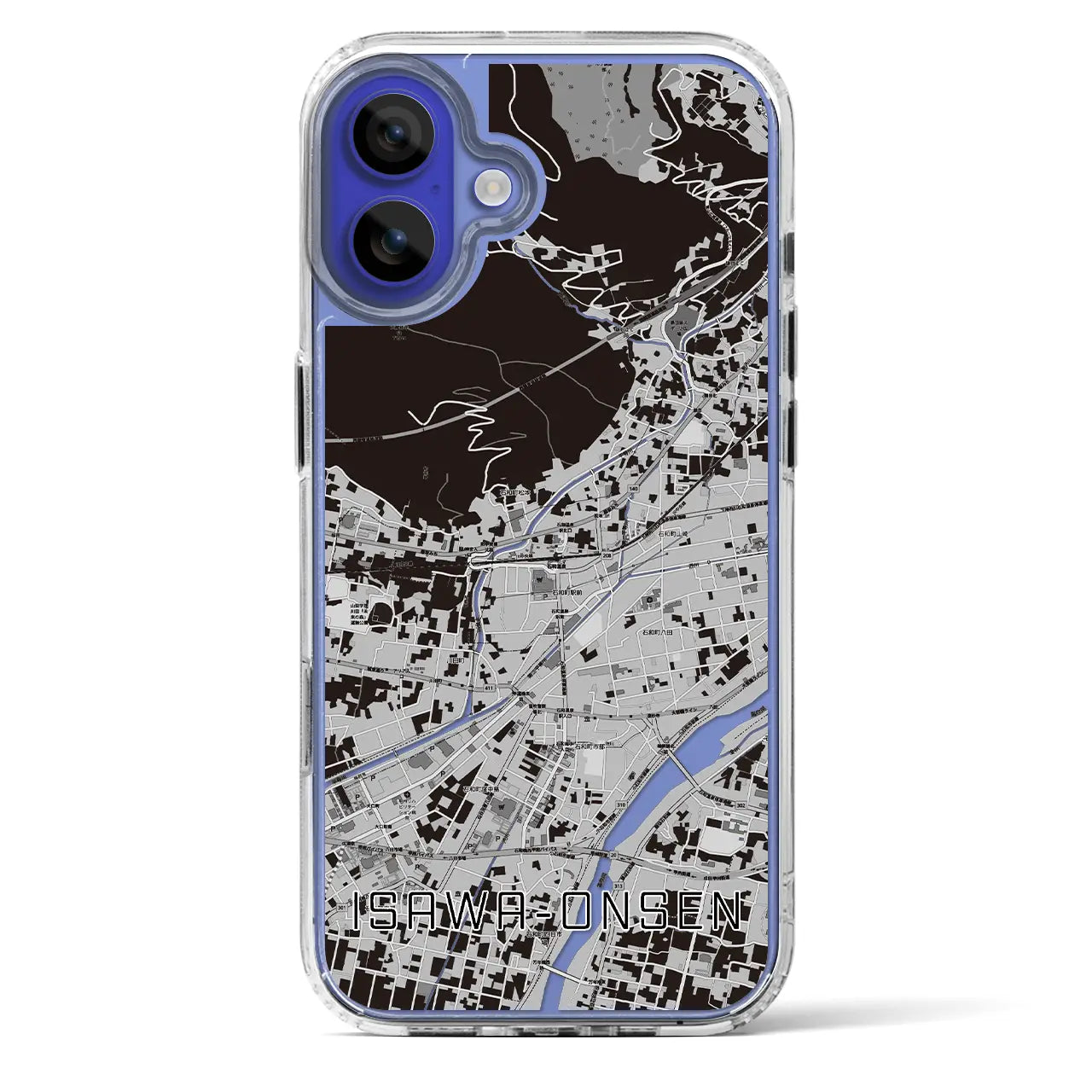 【石和温泉(山梨県)】地図柄iPhoneケース(MagSafeタイプ)