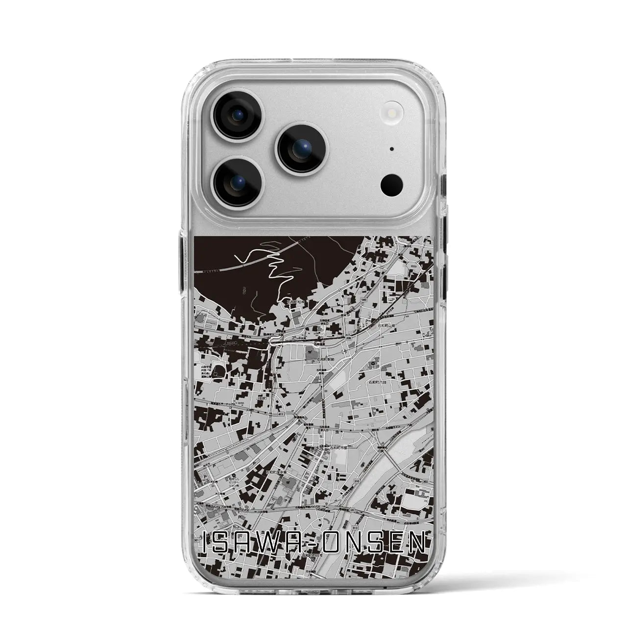 【石和温泉(山梨県)】地図柄iPhoneケース(MagSafeタイプ)