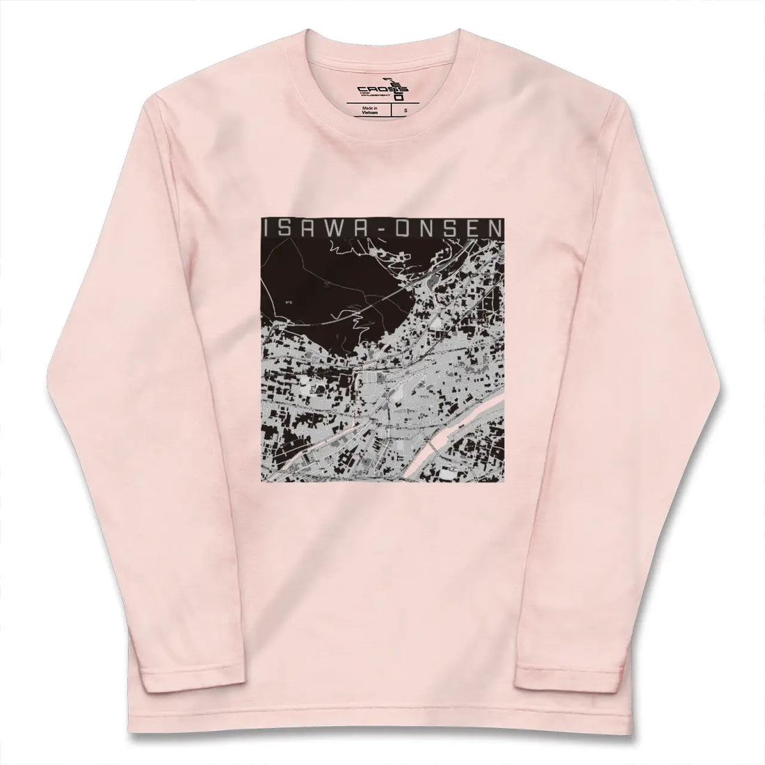 【石和温泉(山梨県)】地図柄ロングスリーブTシャツ