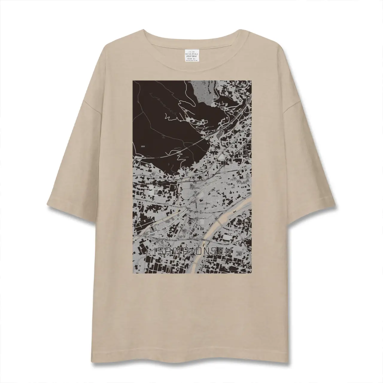 【石和温泉(山梨県)】地図柄ビッグシルエットTシャツ