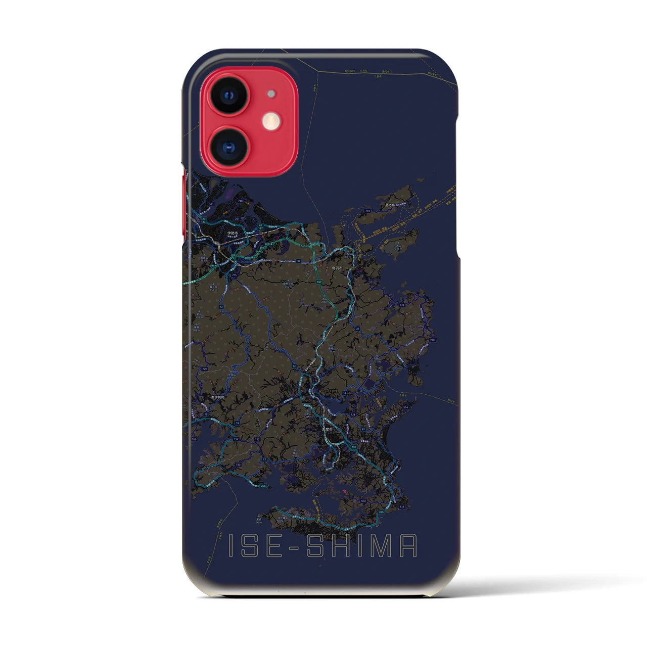 【伊勢志摩(三重県)】地図柄iPhoneケース(バックカバータイプ)