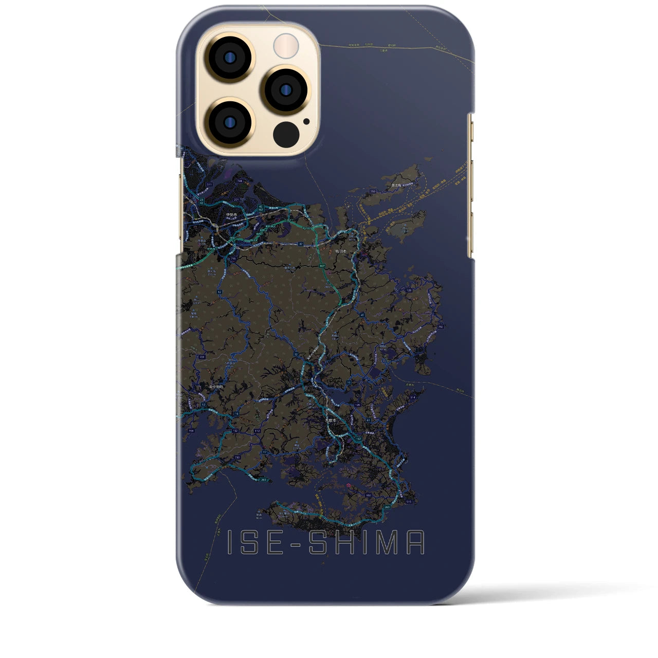 【伊勢志摩(三重県)】地図柄iPhoneケース(バックカバータイプ)